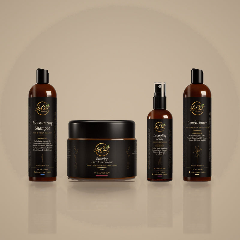 The Wash Day Ritual — Shampoo, Conditioner, Deep Conditioner and Detangling Spray